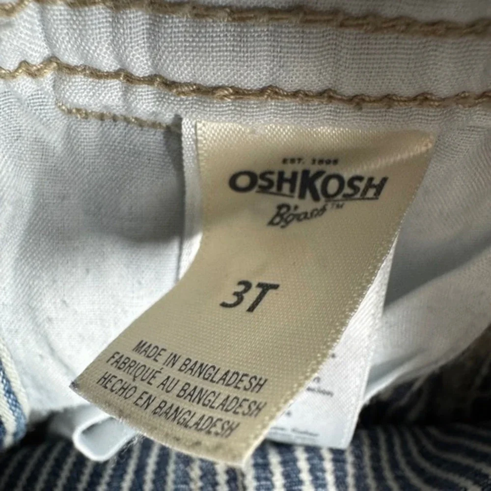 Osh Kosh BGosh Conductor Overalls 3T 100% cotton Kids Classic Distressed‎ Fest